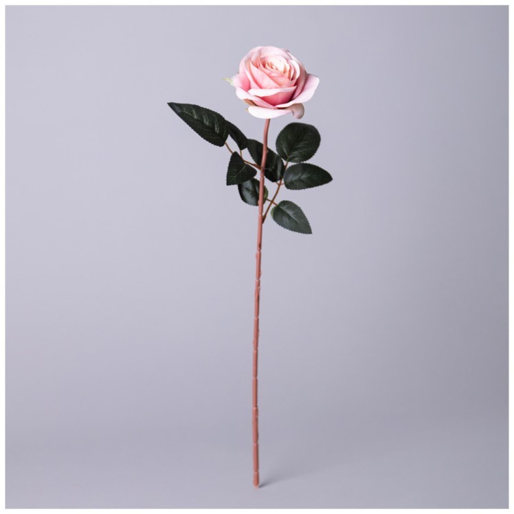 Цветок искусственный роза длина=51см , цвет кремовый мал.уп.=60шт Lefard (535-385)