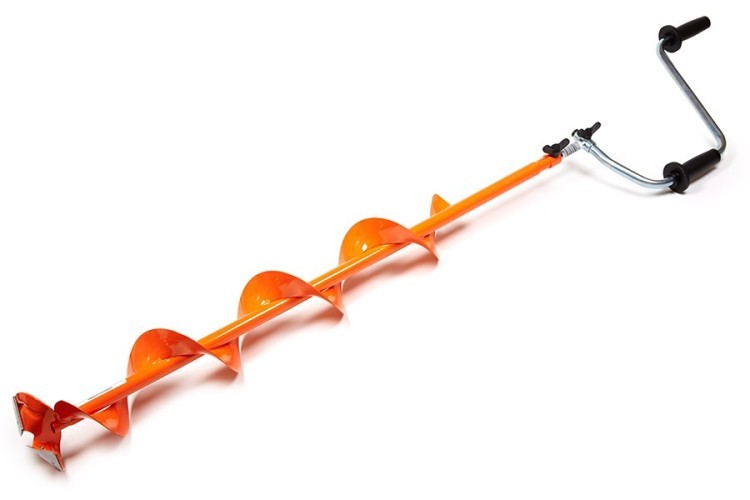 Ледобур Higashi Sfera Long 130 мм, телескопический, правый, сферические ножи (81283)
