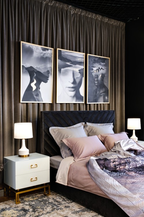 Холст "Mystique-3" 100х70 см, золотая поталь. (TT-00007472)