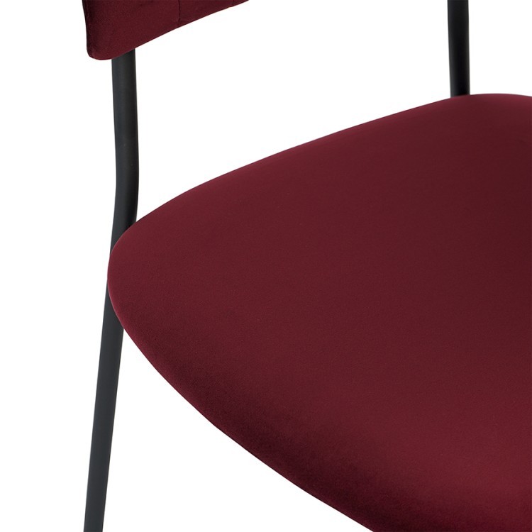 Стул stefany, велюр, винный (75784) Стул stefany, велюр, винный (75784)