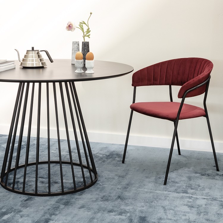 Стул stefany, велюр, винный (75784) Стул stefany, велюр, винный (75784)