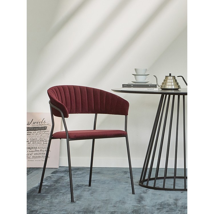 Стул stefany, велюр, винный (75784) Стул stefany, велюр, винный (75784)