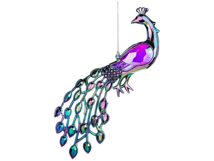 Декоративное изделие "павлин" 20*7 см. 2 вида цвет: фиолетовый без упаковки Lefard (865-346)