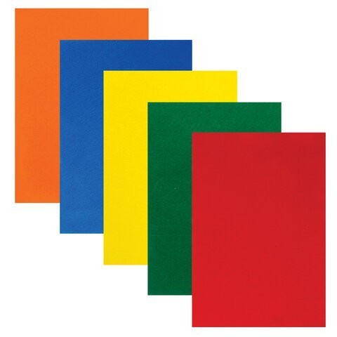 Цветной фетр соклеящийся А4 5 цветов 662051 (5) (86943)