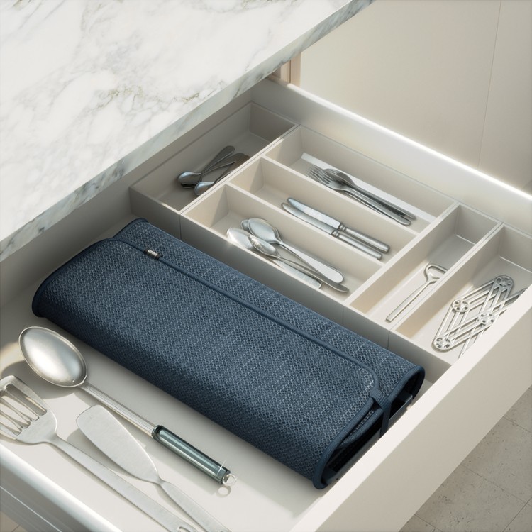 Коврик для сушки посуды udry, 46х61 см, синий (79157)