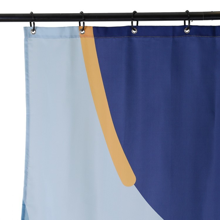 Штора для ванной синего цвета с авторским принтом из коллекции freak fruit, 180х200 см (68461)
