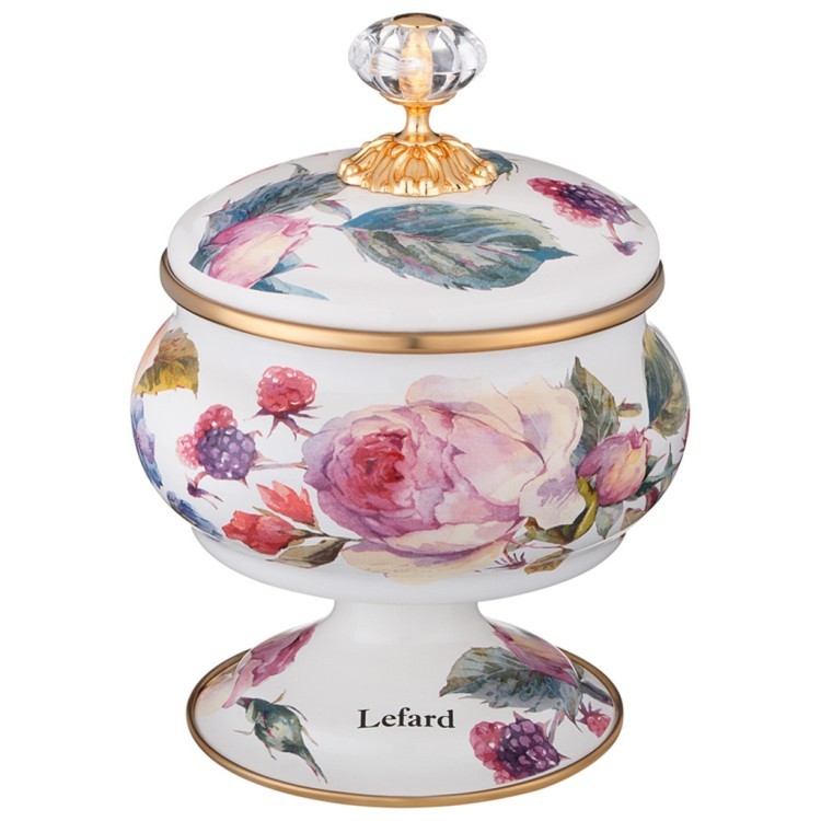 Сахарница на ножке lefard с крышкой,серия винтаж, 0,85л диаметр=14 см. высота=19 см. Lefard (950-708)