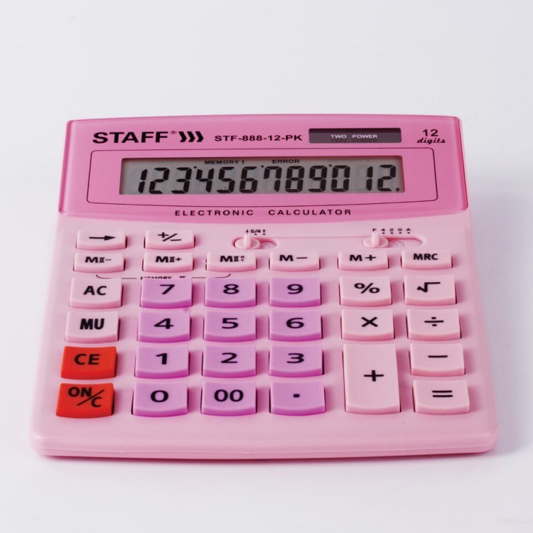 Калькулятор настольный Staff STF-888-12-PK 12 разрядов 250452 (1) (64958)