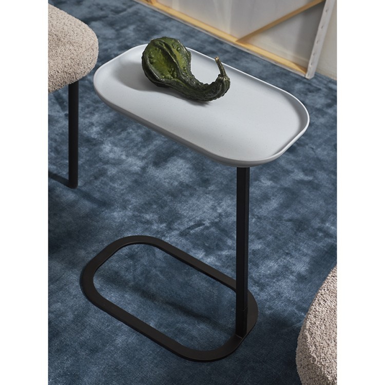 Столик приставной sustainable collection, 40,6х28 см, серый/черный (76074)