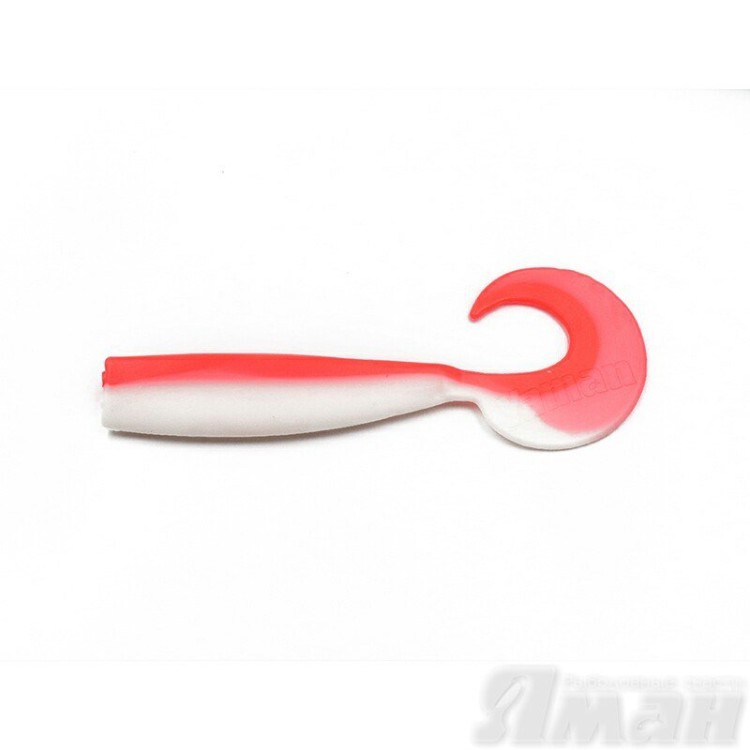 Твистер Yaman Lazy Tail Shad, 9" цвет 27 - Red White, 2 шт Y-LTS9-27 (74269)
