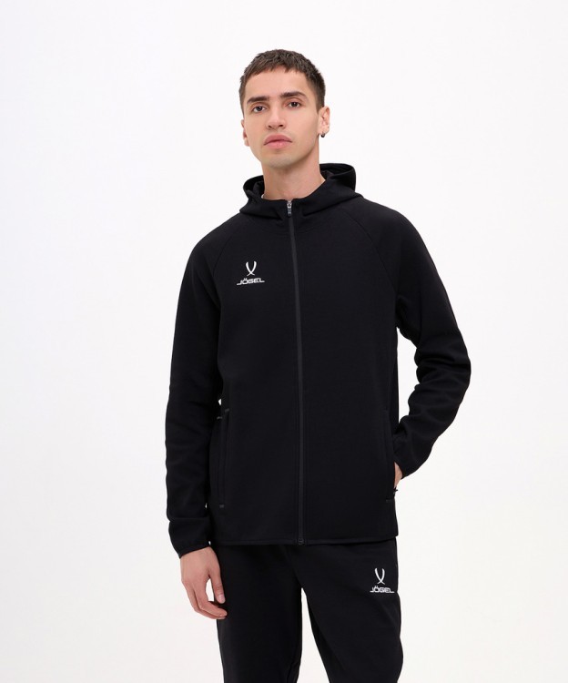 Худи на молнии JÖGEL ESSENTIAL Athlete Hooded FZ Jacket, черный (2114045) Худи на молнии JÖGEL ESSENTIAL Athlete Hooded FZ Jacket, черный (2114045)
