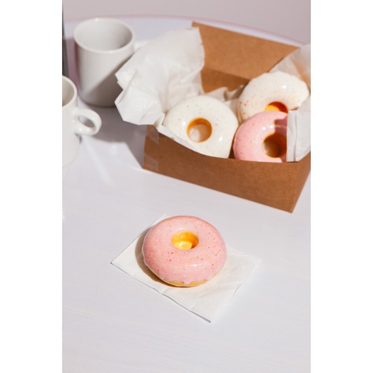 Подсвечник fast food, donut, D7 см, розовый (78950)