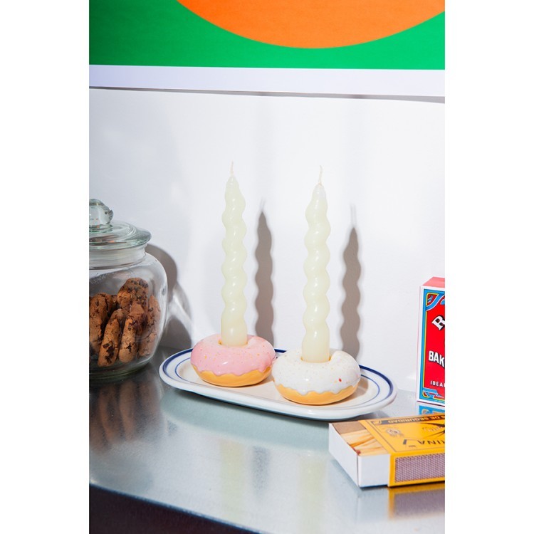 Подсвечник fast food, donut, D7 см, розовый (78950)