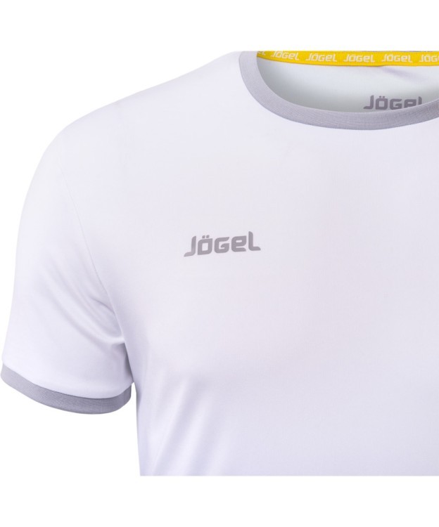 Футболка футбольная JFT-1010-018, белый/серый (430631)