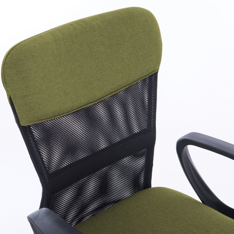 Кресло офисное компактное Brabix Jet MG-315 сетка/ткань зеленое 531841 (1) (71832)