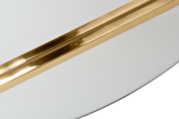 Зеркало круглое с металл. вставками золото d80см (TT-00005890)