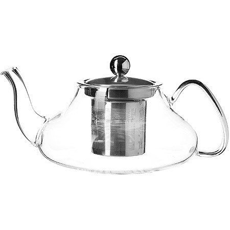 Заварочный чайник 3пр 600мл стек н/с LR (60075)