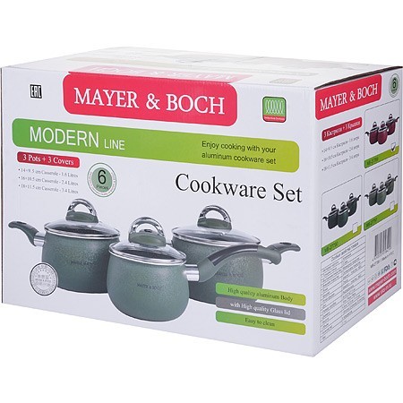 Набор посуды 6пр 1,6+2,4+3,4 см Mayer&Boch (27790)