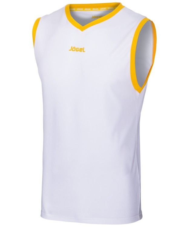 Майка баскетбольная JBT-1020-014, белый/желтый (430093)