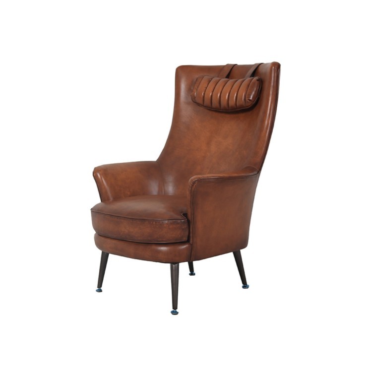 Кресло C0133-1D/B91, кожа, металл, Brown, ROOMERS FURNITURE