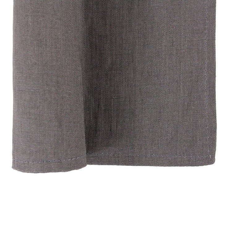 Салфетка под приборы из умягченного льна с декоративной обработкой темно-серый essential, 35х45 см (63128)