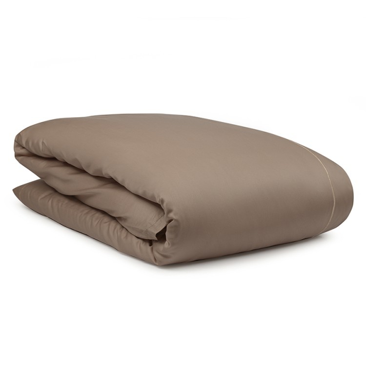 Комплект постельного белья без простыни из египетского хлопка essential, бежевый, полутороспальный (67322)
