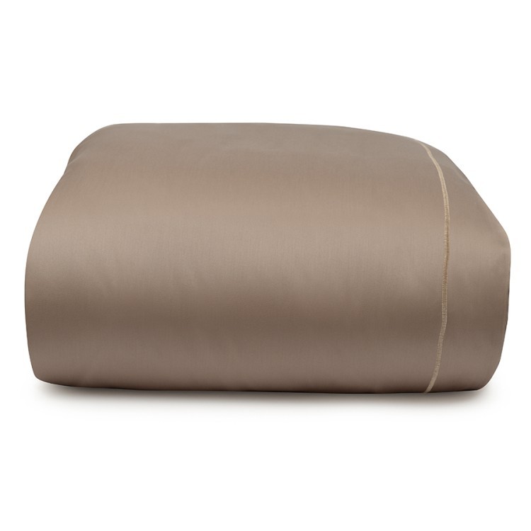 Комплект постельного белья без простыни из египетского хлопка essential, бежевый, полутороспальный (67322)