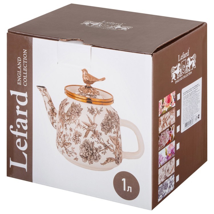 Чайник эмалированный lefard, серия royal garden, 1,0л подходит для индукцион.плит Lefard (950-675)