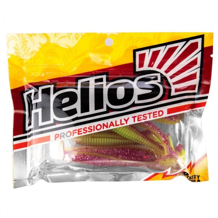 Виброхвост Helios Catcher 2,75"/7 см, цвет Fio & Acid lemon 7 шт HS-1-027 (77491)
