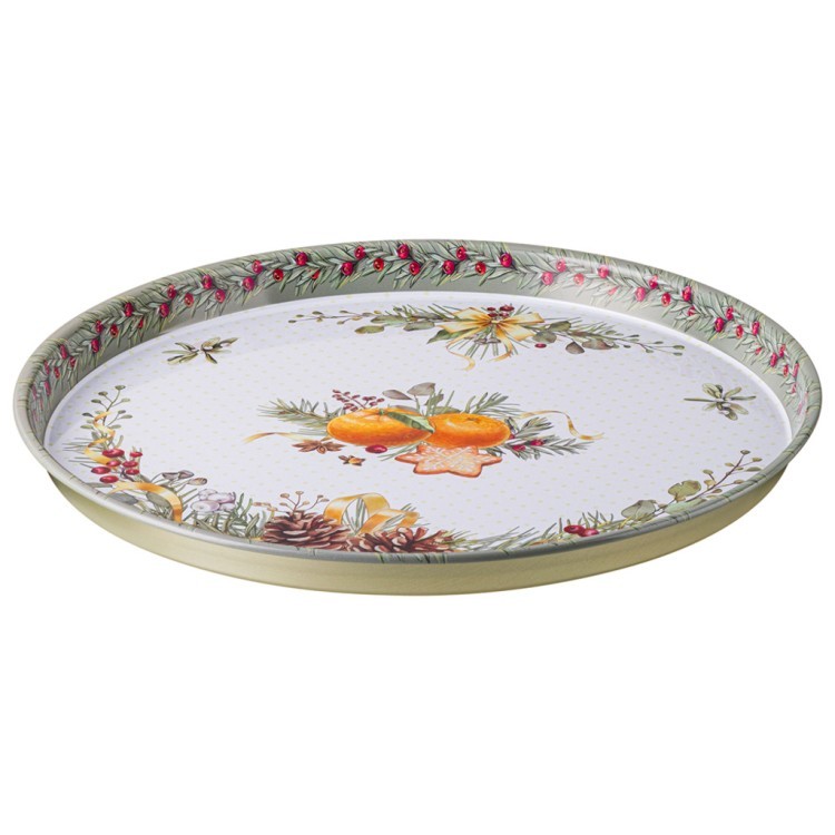 Поднос сервировочный agness "мандарин" 33*2,1 см (898-259) 