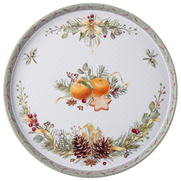 Поднос сервировочный agness "мандарин" 33*2,1 см (898-259) 