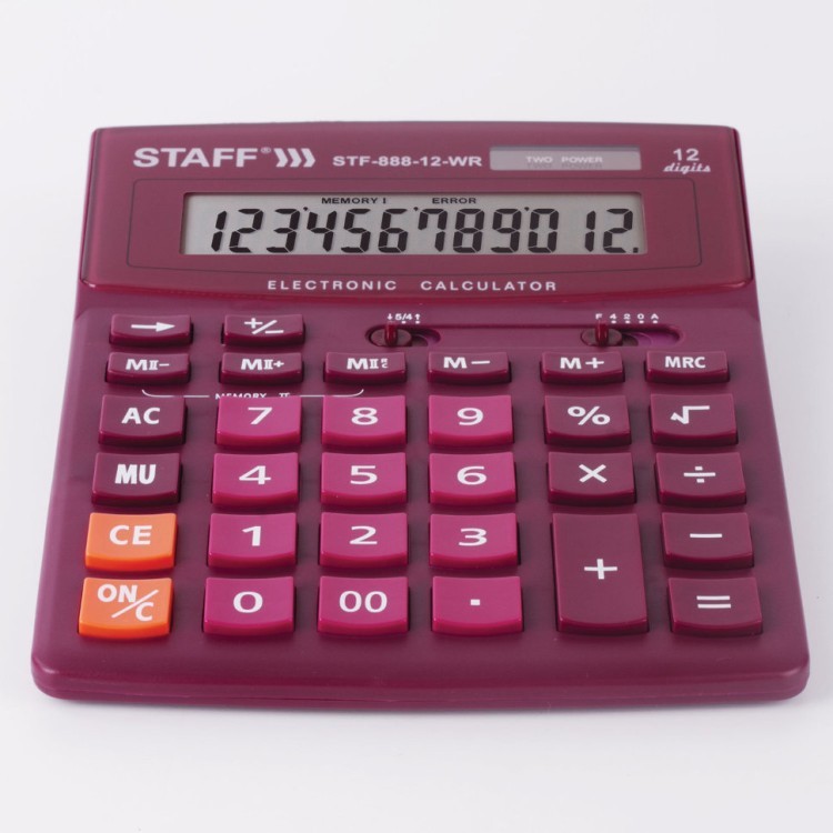 Калькулятор настольный Staff STF-888-12-WR 12 разрядов 250454 (1) (64960)