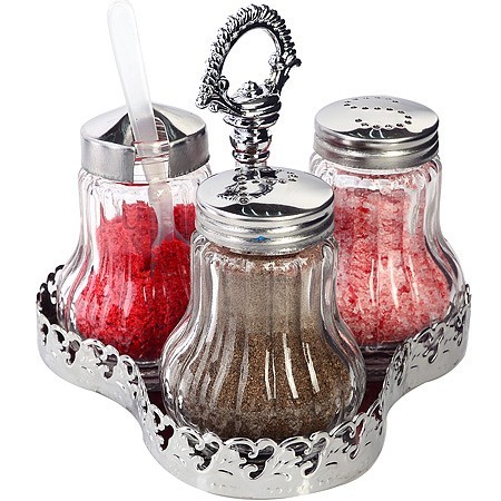 Набор для специй на подставке 5 пр стекло/нерж Mayer&Boch (40481)