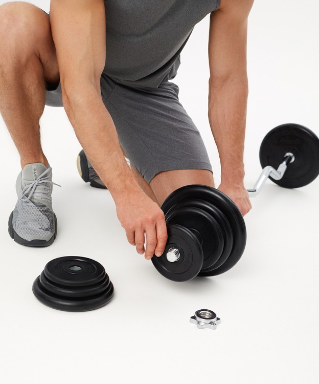 Гриф для штанги Starfit BB-101 EZ-образный, d=25 мм, металл, с металлическими замками, хром, 120 см (2103499) Гриф для штанги Starfit BB-101 EZ-образный, d=25 мм, металл, с металлическими замками, хром, 120 см (2103499)