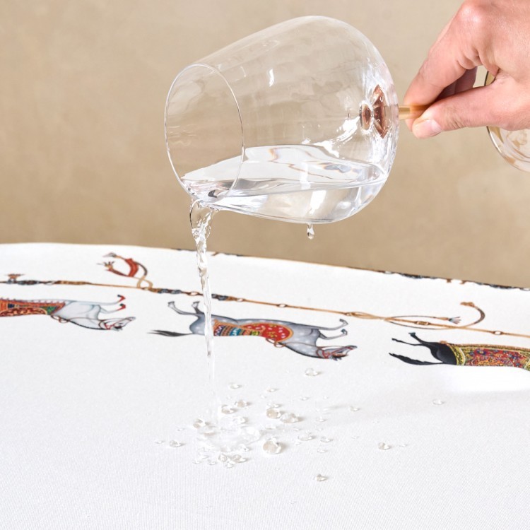 Скатерть овальная "passage"140х180см ,белый, 100% хлопок,твил, пропитка Lefard (850-759-4)