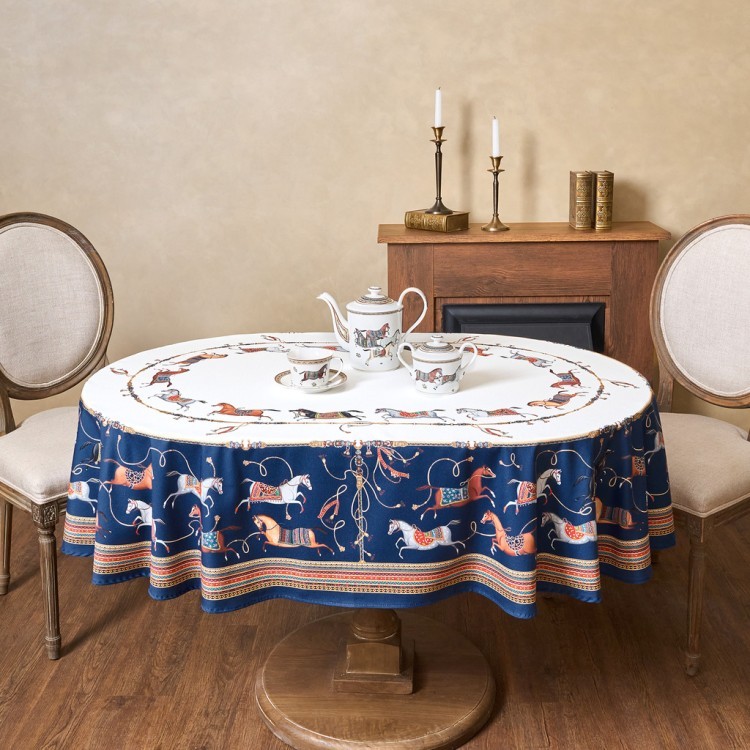 Скатерть овальная "passage"140х180см ,белый, 100% хлопок,твил, пропитка Lefard (850-759-4)