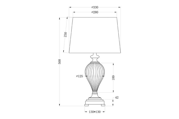Лампа настольная плафон бежевый Д33,В60 (TT-00000219)