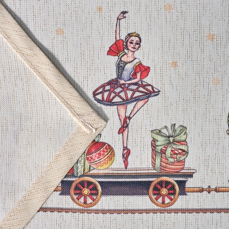 Дорожка на стол 45х400 cm  "щелкунчик" цвет: бежевый, tm lefard, полиэстер 100% Lefard (986-002-33)