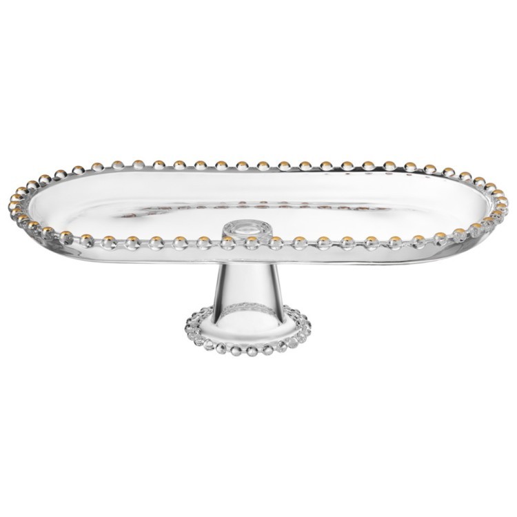 Блюдо сервировочное "golden charm" на ножке, 30*15*8,5 см Lefard (345-501)