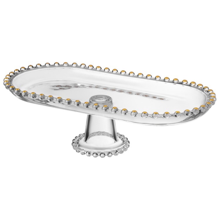 Блюдо сервировочное "golden charm" на ножке, 30*15*8,5 см Lefard (345-501)