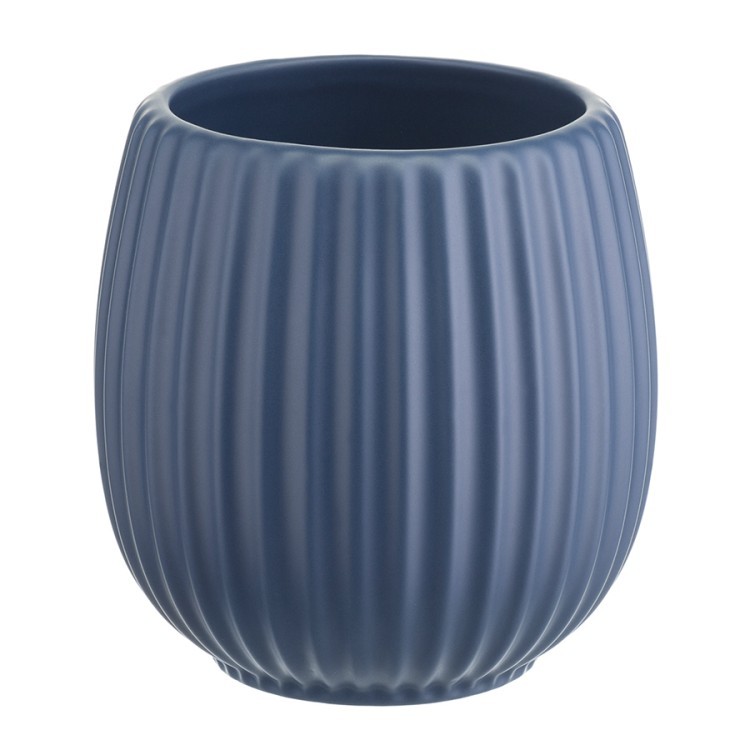 Горшок цветочный темно-синего цвета из коллекции edge, 1,2л (74534)