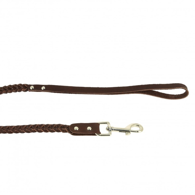 Поводок кожаный плетеный Каскад 0,8 см, длина 1,25 м (83088)