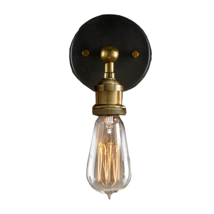 Бра Джесси DTL9106, металл, Gold, black finish, RESTORATION HARDWARE