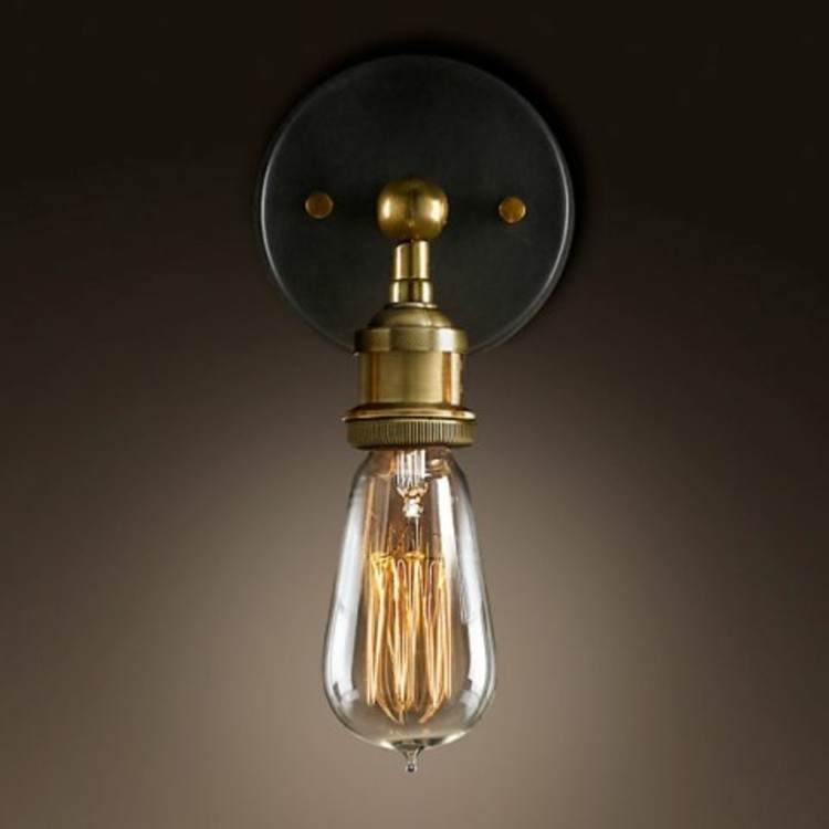 Бра Джесси DTL9106, металл, Gold, black finish, RESTORATION HARDWARE
