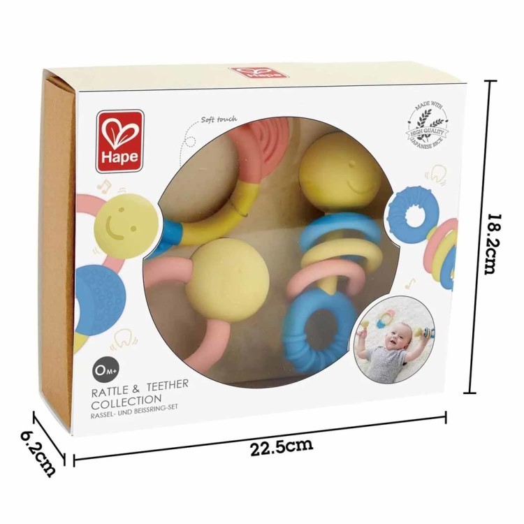 Игровой набор для новорожденных - Погремушки прорезыватели "Улыбка", 3 предмета (E0027_HP)