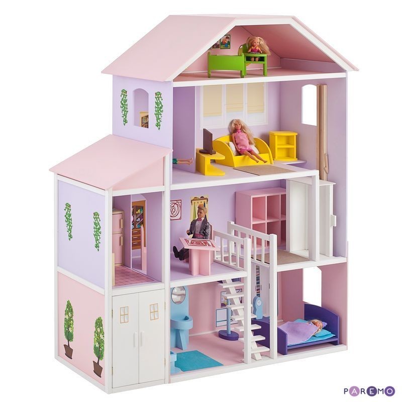 Дом кукол 4. Домик Барби Паремо. Дом Paremo для Барби. Кукольный домик Paremo для Барби Вдохновение. Paremo кукольный домик "розовый" pd316-05.