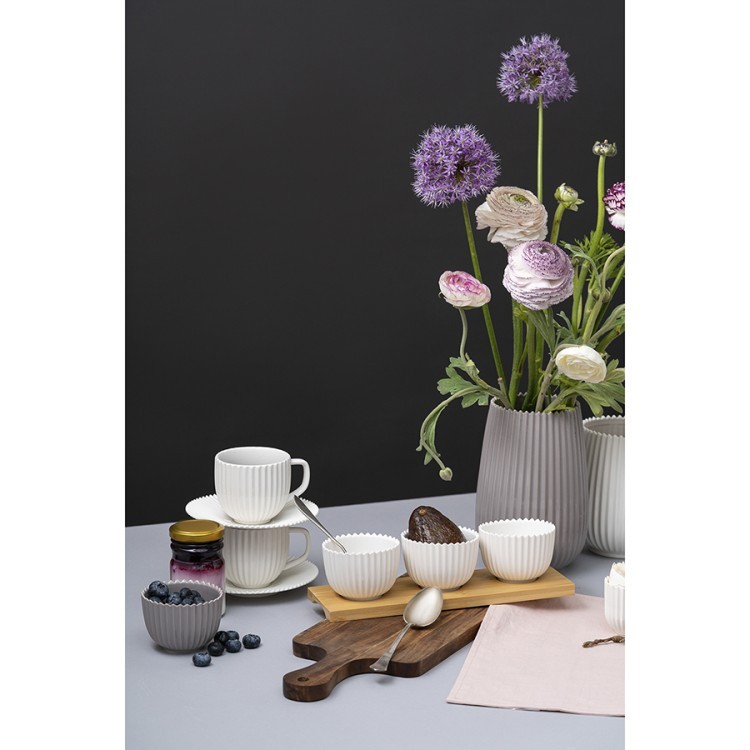 Набор для сервировки белого цвета на подставке из коллекции edge (75164)