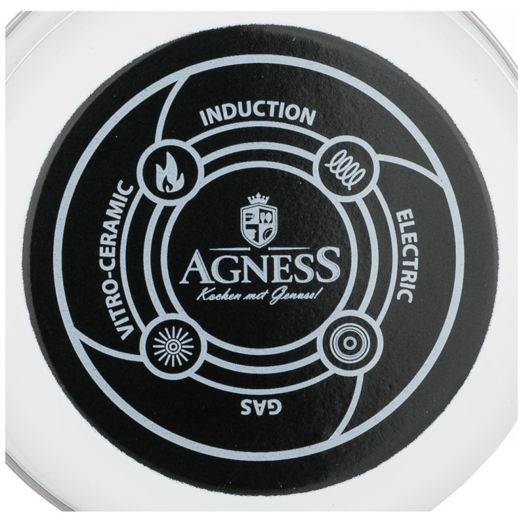 Ковш agness эмалированный с пластик.ручкой, серия гуси 1,5л диа.16см Agness (951-036)