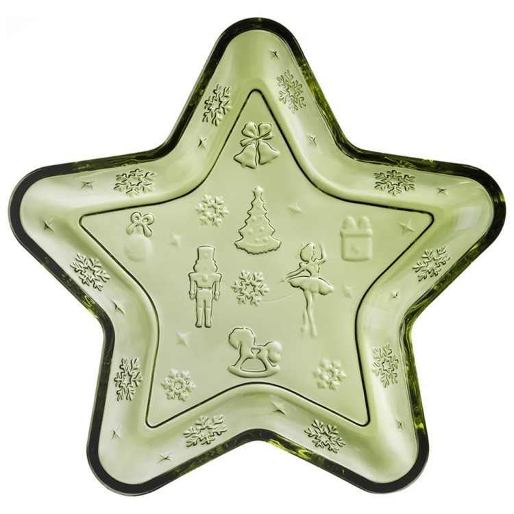 Блюдо сервировочное "щелкунчик" green в форме звезды, 21*21*2,5 см Lefard (355-415-11)
