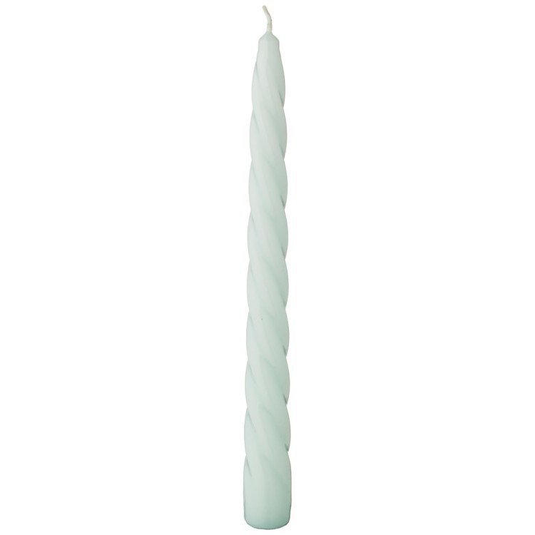 Набор свечей из 10 штук крученые лакированный мятный высота 23 см Adpal (348-848)